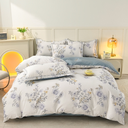 91家纺网 家纺一手货源 找家纺 （总）润淳 2025全棉正宗13376四件套精梳棉印花纯棉三件套13372全棉四件套