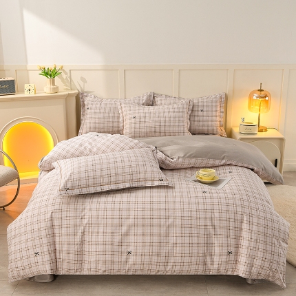 91家纺网 家纺一手货源 找家纺 润淳 2025全棉正宗13376四件套精梳棉印花纯棉三件套13372全棉四件套 壹简咖