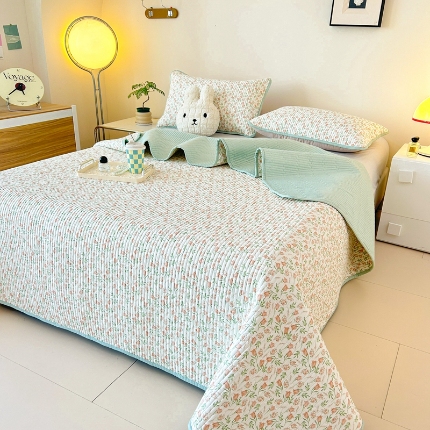 91家纺网 家纺一手货源 找家纺 （总）恒尚居 2025新款全棉床盖床单小清新床垫床褥垫-跑量（四季款）