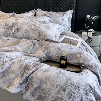 （总）（控价）2025新款 专版花型 高克重A类 全棉长绒棉数码印花四件套-秘密花园