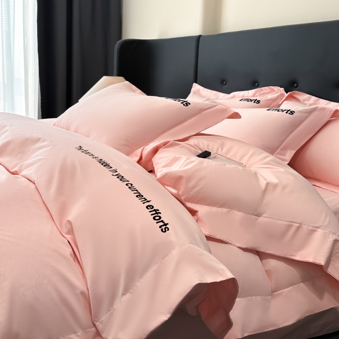 91家纺网 家纺一手货源 找家纺 （总）（控价）2025新款 专版花型 高克重A类 全棉长绒棉精工刺绣四件套-前程似锦