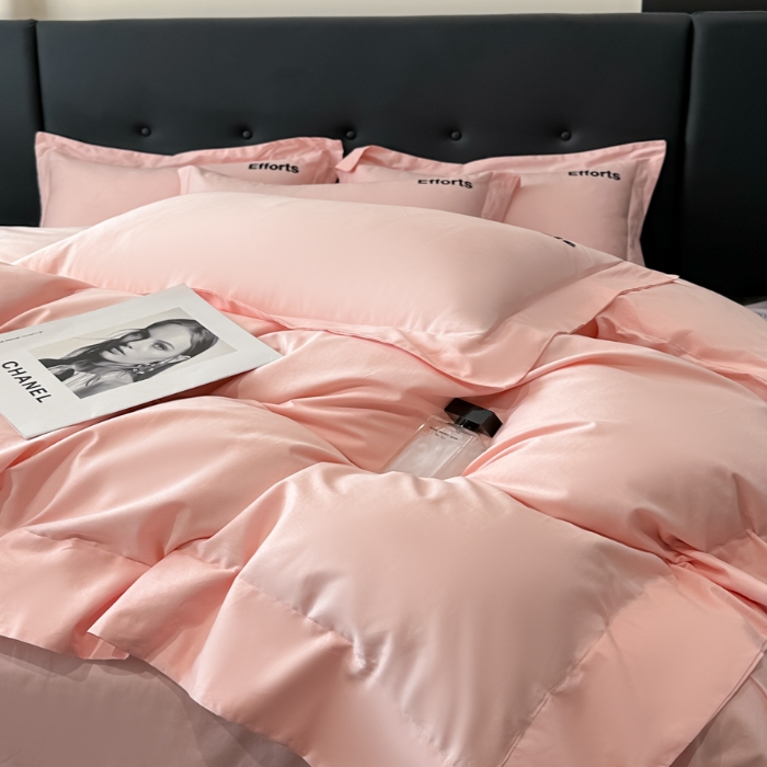 91家纺网 家纺一手货源 找家纺 （总）（控价）2025新款 专版花型 高克重A类 全棉长绒棉精工刺绣四件套-前程似锦