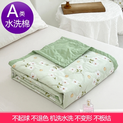 91家纺网 家纺一手货源 找家纺 （总）诗雅纺织 2025新款超柔水洗棉夏凉被空调被超声波压花夏被礼品被