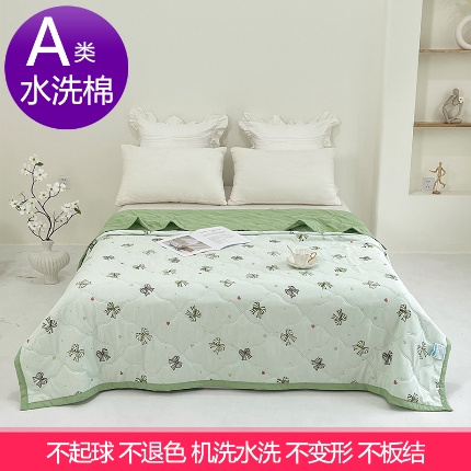 91家纺网 家纺一手货源 找家纺 （总）诗雅纺织 2025新款超柔水洗棉夏凉被空调被超声波压花夏被礼品被