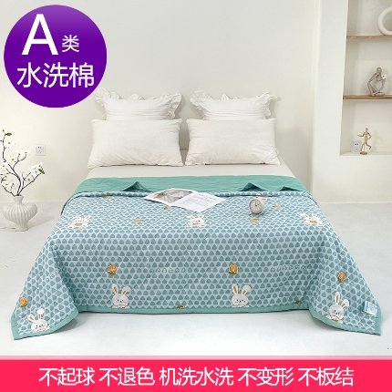 91家纺网 家纺一手货源 找家纺 （总）诗雅纺织 2025新款超柔水洗棉夏凉被空调被超声波压花夏被礼品被