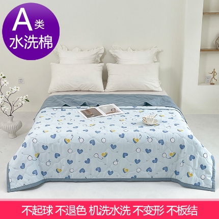 91家纺网 家纺一手货源 找家纺 （总）诗雅纺织 2025新款超柔水洗棉夏凉被空调被超声波压花夏被礼品被