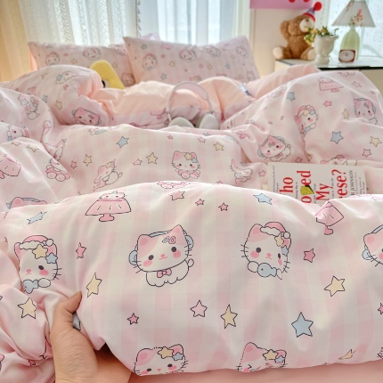 91家纺网 家纺一手货源 找家纺 （总）卡斯诺 2025新款针织棉双层纱四件套（下载文件夹包含买家秀）