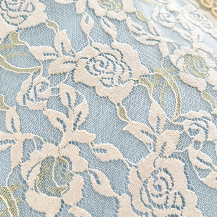 91家纺网 家纺一手货源 找家纺 2025韩版法式公主风水洗棉立体花绣花床盖款四件套蕾丝床盖款夏被四件套 法派甜心—婴儿蓝