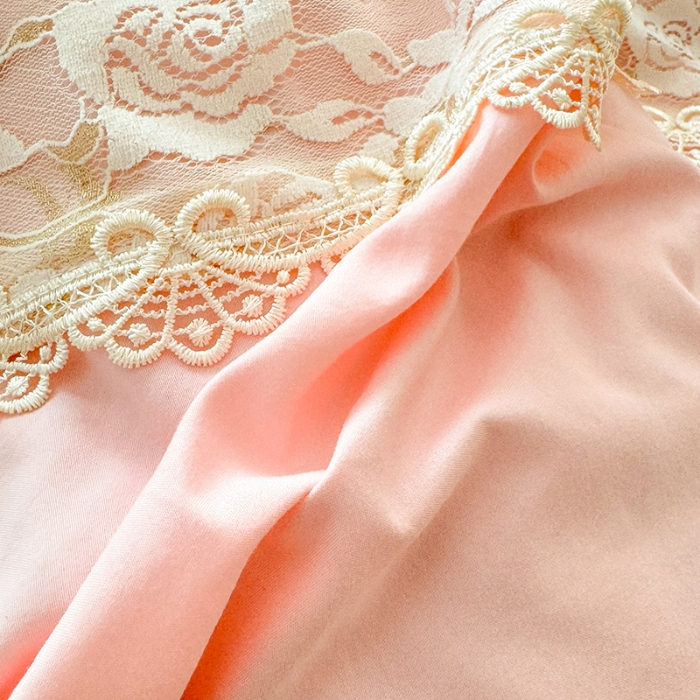 91家纺网 家纺一手货源 找家纺 2025韩版法式公主风水洗棉立体花绣花床盖款四件套蕾丝床盖款夏被四件套  法派甜心—樱花粉 