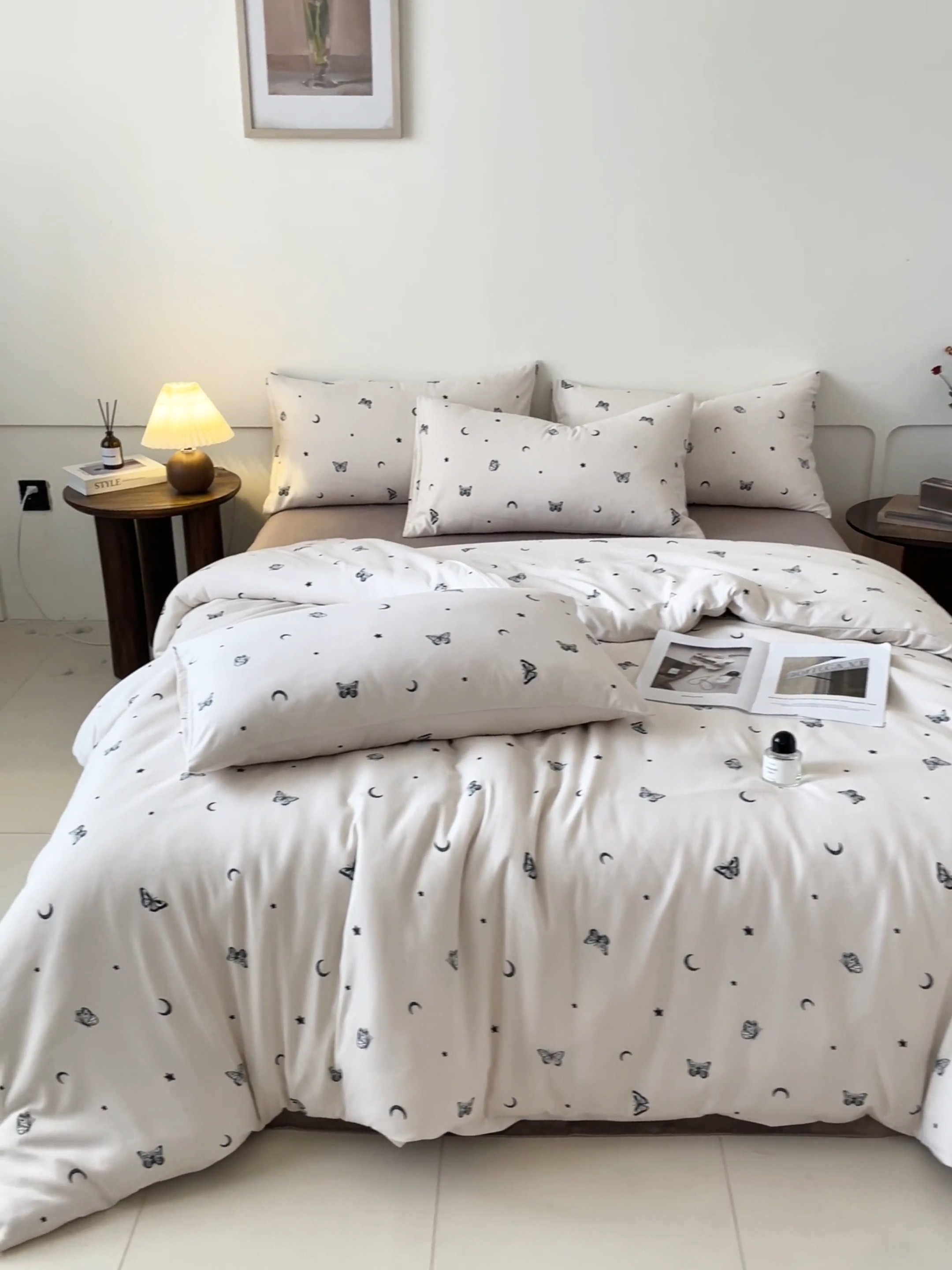 91家纺网 家纺一手货源 找家纺 诺梵家纺 2025新款有氧双层纱印花四件套 贝利