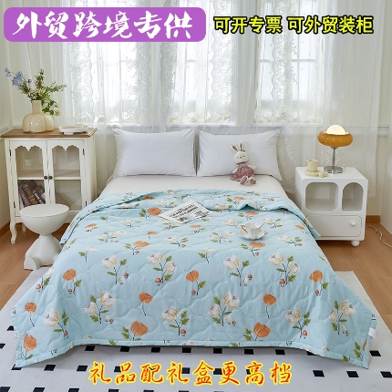 91家纺网 家纺一手货源 找家纺 （总）诗雅纺织 2025新款亲肤绒夏被超声波压花礼品被