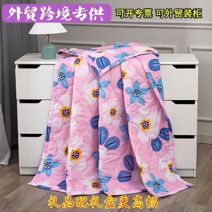 91家纺网 家纺一手货源 找家纺 （总）诗雅纺织 2025新款亲肤绒夏被超声波压花礼品被