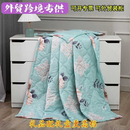 91家纺网 家纺一手货源 找家纺 （总）诗雅纺织 2025新款亲肤绒夏被超声波压花礼品被