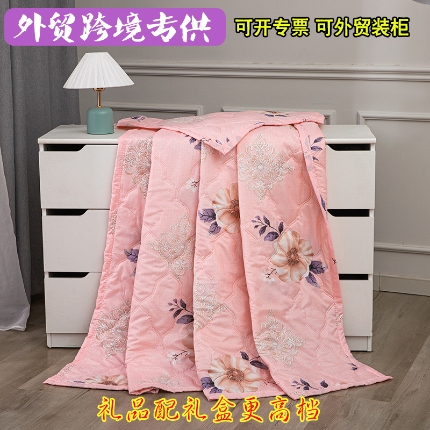 91家纺网 家纺一手货源 找家纺 （总）诗雅纺织 2025新款亲肤绒夏被超声波压花礼品被