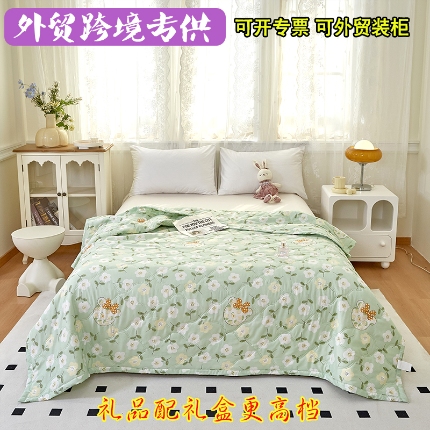 91家纺网 家纺一手货源 找家纺 （总）诗雅纺织 2025新款亲肤绒夏被超声波压花礼品被