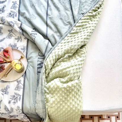 91家纺网 家纺一手货源 找家纺 （总）绒梦里2025A类高克重有氨印花凉感冰豆豆夏被直播爆款儿童学生夏凉被空调被