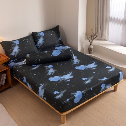 91家纺网 家纺一手货源 找家纺 漫仙阁 2025年新款磨毛单床笠 海洋之心