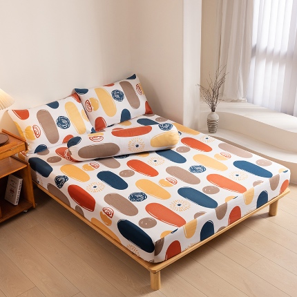 91家纺网 家纺一手货源 找家纺 漫仙阁 2025年新款磨毛单床笠 夏日冰纷