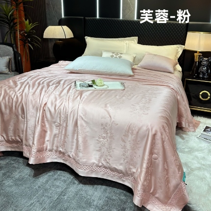 91家纺网 家纺一手货源 找家纺 （总）2025 博尔菲 新款天丝夏凉被  芙蓉