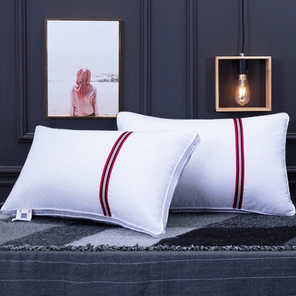 兴丝露枕芯 网边绗缝立体枕  双边枕头 酒店枕