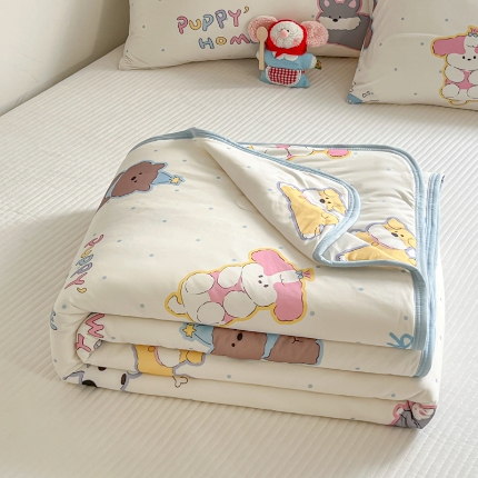 91家纺网 家纺一手货源 找家纺 （总）桃子家居  2025新款A类高品质牛奶针织棉软糯大豆夏被