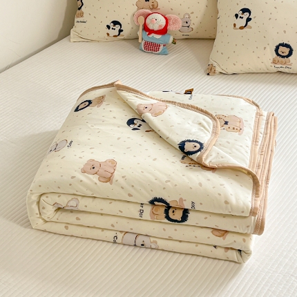 91家纺网 家纺一手货源 找家纺 （总）桃子家居  2025新款A类高品质牛奶针织棉软糯大豆夏被