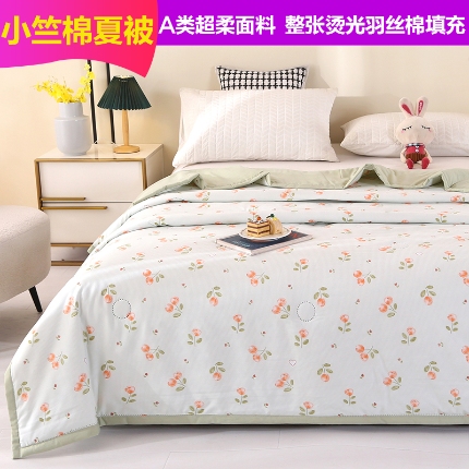 91家纺网 家纺一手货源 找家纺 （总）诗雅2025新款A类小竺棉夏被被子被芯空调被超声波压花礼品被