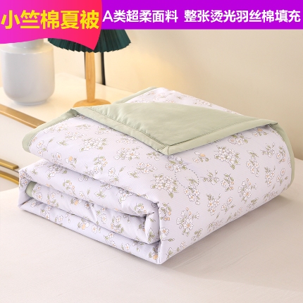91家纺网 家纺一手货源 找家纺 （总）诗雅2025新款A类小竺棉夏被被子被芯空调被超声波压花礼品被