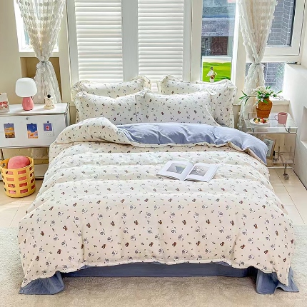 91家纺网 家纺一手货源 找家纺 （总）锦罗绣 2025新款A类母婴全棉有氧印花双层纱单被套可定制任意尺寸