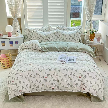 91家纺网 家纺一手货源 找家纺 （总）锦罗绣 2025新款A类母婴全棉有氧印花双层纱单被套可定制任意尺寸