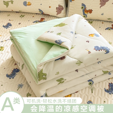 91家纺网 家纺一手货源 找家纺 （总）维洋家纺 2025（专版花型）A类凉感丝夏被凉感夏凉被双面加倍透气（四周踩棉）