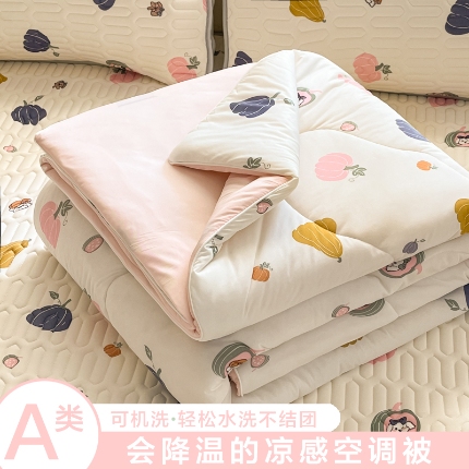 91家纺网 家纺一手货源 找家纺 （总）维洋家纺 2025（专版花型）A类凉感丝夏被凉感夏凉被双面加倍透气（四周踩棉）