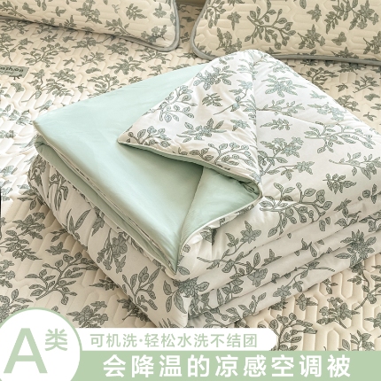 91家纺网 家纺一手货源 找家纺 （总）维洋家纺 2025（专版花型）A类凉感丝夏被凉感夏凉被双面加倍透气（四周踩棉）