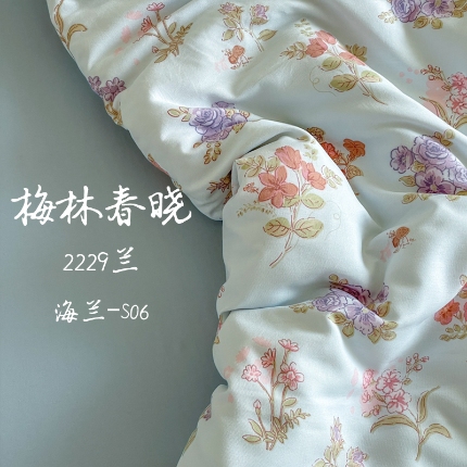 91家纺网 家纺一手货源 找家纺 （总2）诺梵家纺 2025新款A类有氧双层纱印花四件套