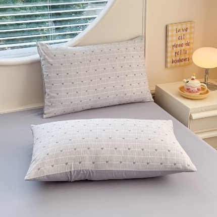 91家纺网 家纺一手货源 找家纺 （总）（总）2025新款针织棉双层纱印花枕套