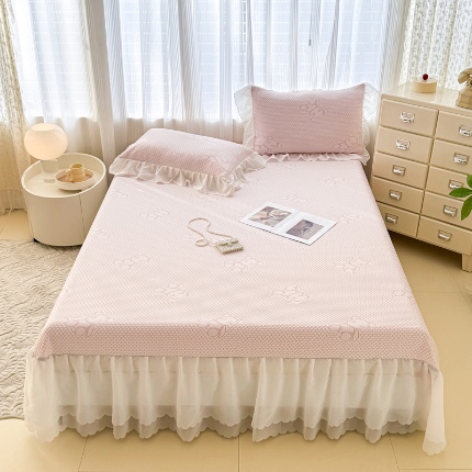 91家纺网 家纺一手货源 找家纺 （总）小萌虎 2025新款A类冰块熊豆豆凉席床裙款