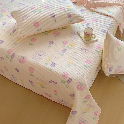 91家纺网 家纺一手货源 找家纺 （总）昊川家纺  2025新款全棉床盖单被套床盖四件套