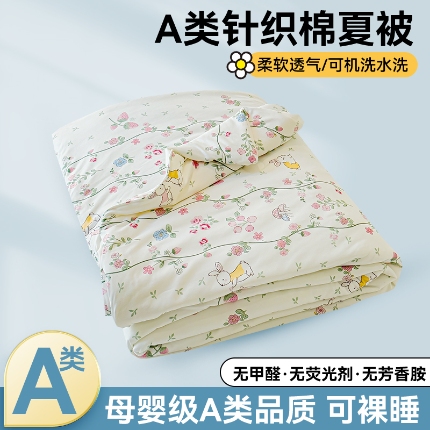 91家纺网 家纺一手货源 找家纺 （总）奥裕 2025新款牛奶丝针织棉夏被夏凉被空调被芯