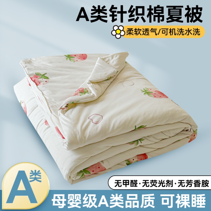 91家纺网 家纺一手货源 找家纺 （总）奥裕 2025新款牛奶丝针织棉夏被夏凉被空调被芯