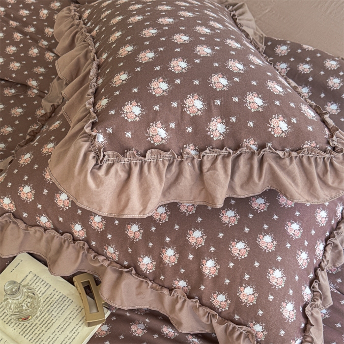 91家纺网 家纺一手货源 找家纺 (总）2025新款有氧双层纱法式花边夏被夏被四件套夏凉被子