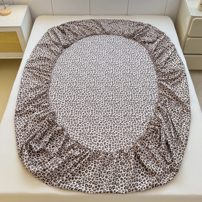 91家纺网 家纺一手货源 找家纺 （总）2025新款针织棉双层纱印花单床笠 床笠三件套