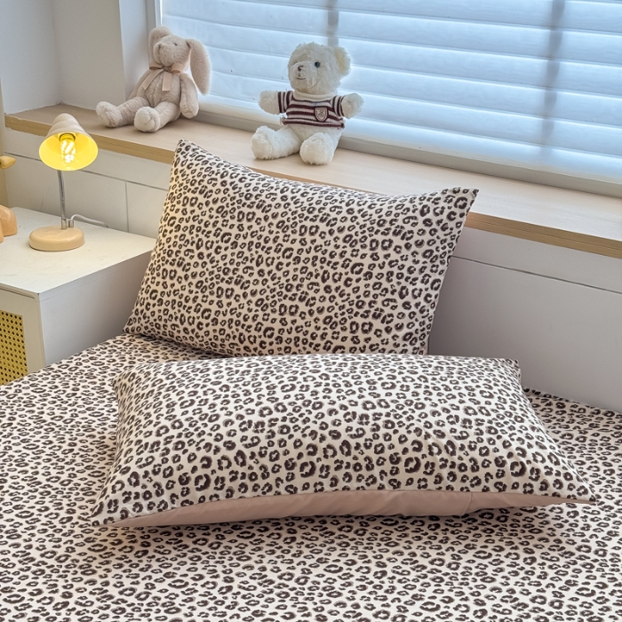 91家纺网 家纺一手货源 找家纺 （总）2025新款针织棉双层纱印花单床笠 床笠三件套