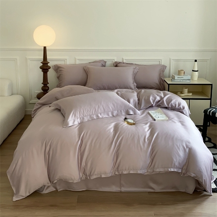 91家纺网 家纺一手货源 找家纺 （总）顾家家居  2025新款纯色兰精天丝四件套