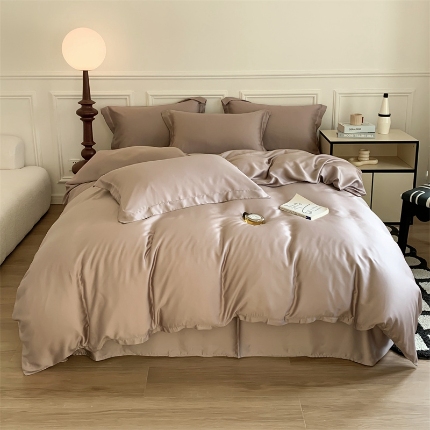 91家纺网 家纺一手货源 找家纺 （总）顾家家居  2025新款纯色兰精天丝四件套