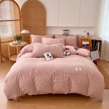 91家纺网 家纺一手货源 找家纺 （总）2025新款新疆长绒棉色织纯棉全棉四件套学生宿舍三件套