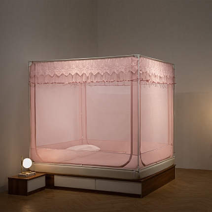 91家纺网 家纺一手货源 找家纺 （总）飞轮海蚊帐 2025新款蕾丝花边坐床蚊帐系列-Z57