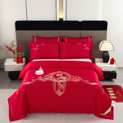 缦纯家纺 2025新款婚庆款蚕丝被 100柞蚕丝被 保真可检测 手工蚕丝被 婚庆被 良辰喜事