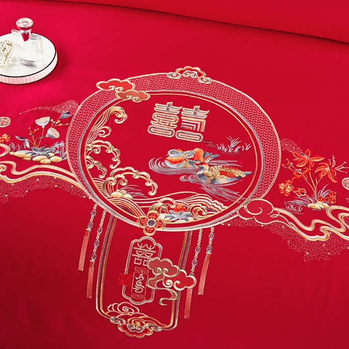 91家纺网 家纺一手货源 找家纺 缦纯家纺 2025新款婚庆款蚕丝被 100柞蚕丝被 保真可检测 手工蚕丝被 婚庆被 良辰喜事