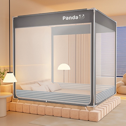 91家纺网 家纺一手货源 找家纺 （总）家用卧室蒙古包坐床婴儿童折全保底防掉床1米8床免安装防摔蚊帐批发