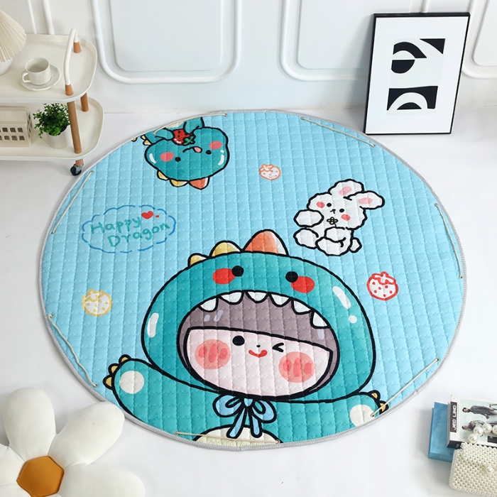 91家纺网 家纺一手货源 找家纺 沁童 收纳垫直径1.5m 恐龙女孩